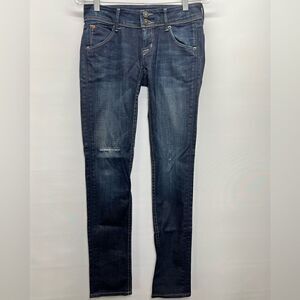 Hudson Collin Skinny Flap Dark Blue Wash Mid Rise Jeans 26